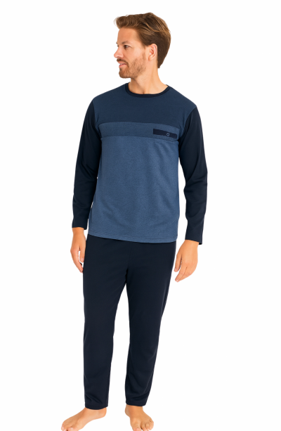 Kly O Yaka Flato Cepli Pijama Takım- 9217