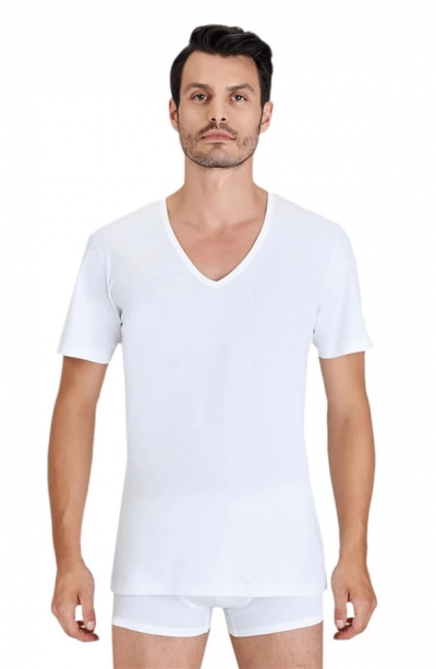 Kom Enrico (2 Li) V Yaka T-Shirt