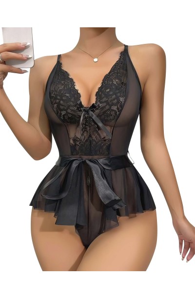 Lily Bianca Fantezi Babydoll Siyah 969