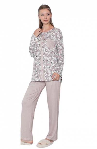 Limissi Viskon Desenli Pijama Takımı