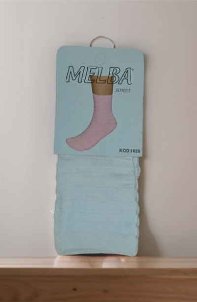 Melba Kareli Polymid Soket Çorap
