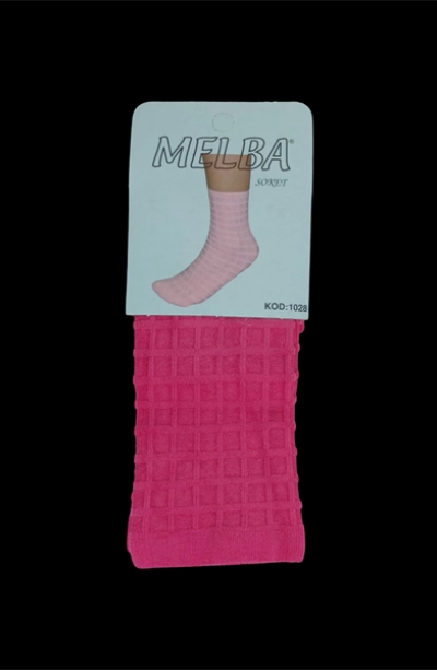 Melba Kareli Polymid Soket Çorap