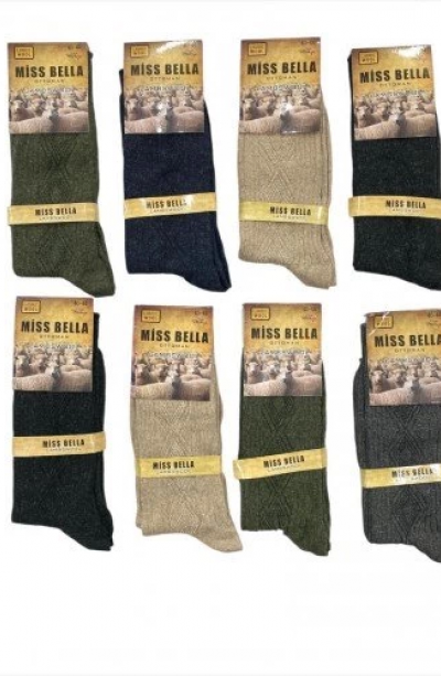 Miss Bella Lamswool Kışlık Erkek Çorap 8 Adet