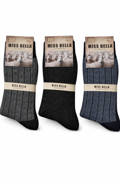 Missbella Yün Jakarlı Erkek Çorap 1 Adet