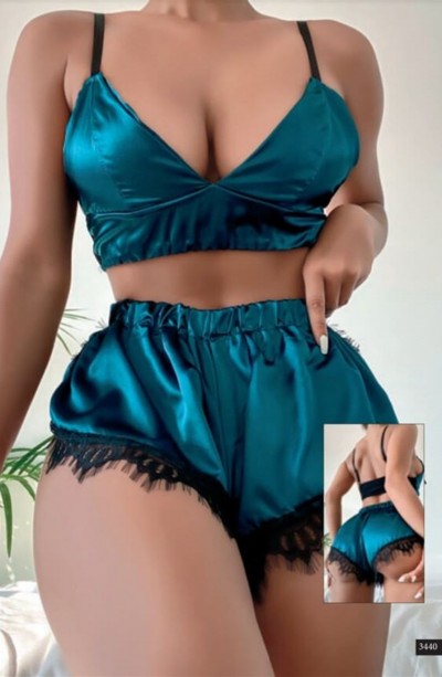 Nightlight Dantel Detaylı Seksi Şort Takım