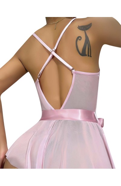 Pembe Fantezi Babydoll Lily Bianca 970