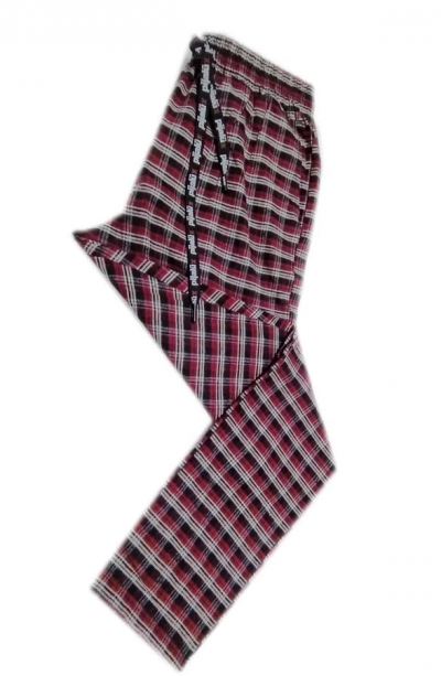 Pijalüx Erkek Kareli Poplin Cepli Alt Pijama