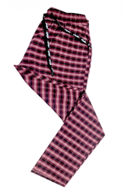 Pijalüx Erkek Kareli Poplin Cepli Alt Pijama
