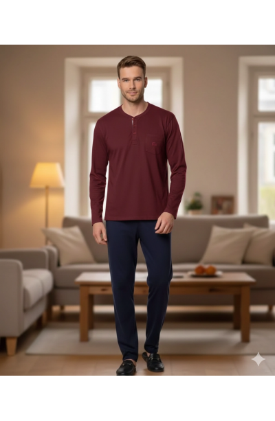 Pijalux Uzun Kollu Erkek Pijaması 2053