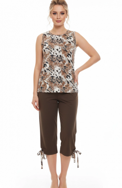 Şahinler Alaca Desenli Kolsuz Kapri 22203