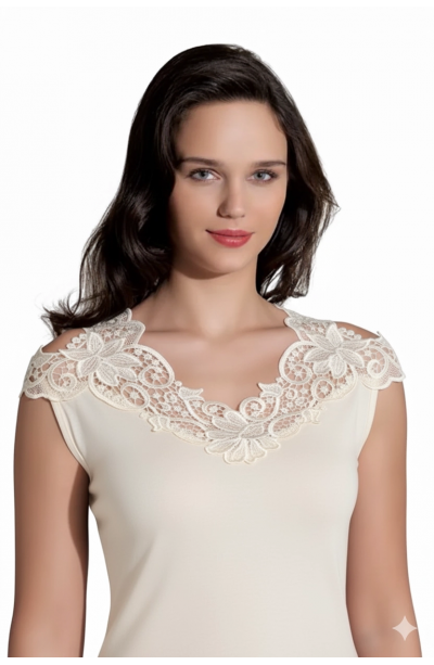 Şahinler Arkası Güpürlü Atlet B396