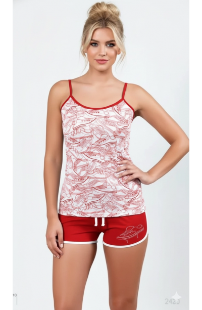 Şahinler Ayakkabı Baskılı Şortlu Takım B436