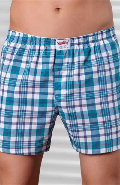 Şahinler Ekose Boxer Desenli E090