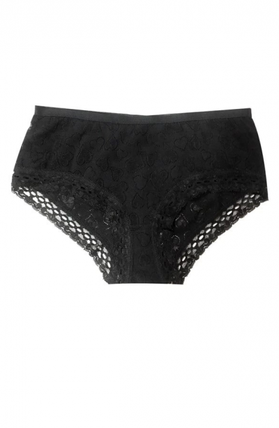 Şahinler Kadın için Dantel Kenarlı Siyah Renk Bikini Külot Kod B722