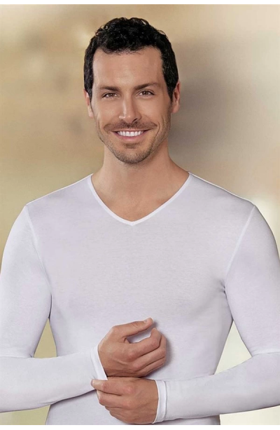 Şahinler Likralı Uzun Kollu V Yaka E074