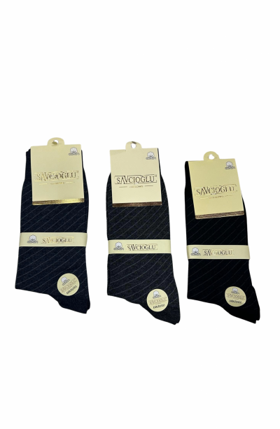 Savcıoğlu Desenli Pamuklu Erkek Çorap 6 Adet