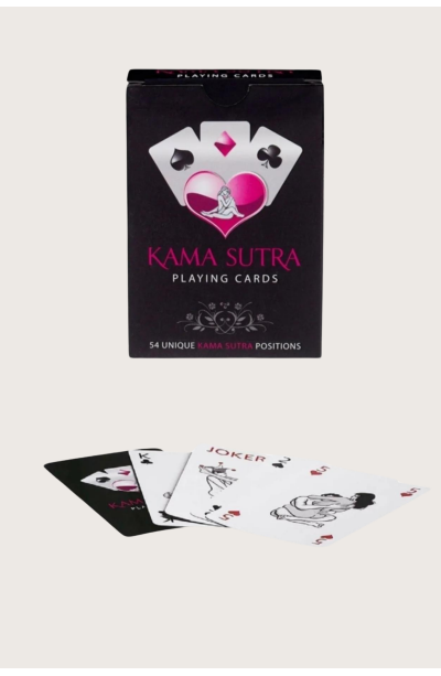 Sexi Görselli Oyun Kartı Kama Sutra Gümüş Şeytan Kulaklı Maske İkili Set model BK1054