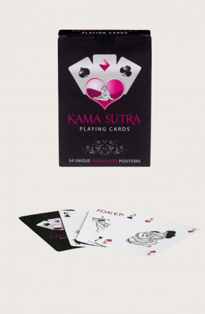 Sexi Görselli Oyun Kartı Kama Sutra Çapraz Bağlamalı Siyah Kol Bacak Çapraz Komle Set  model BK1066