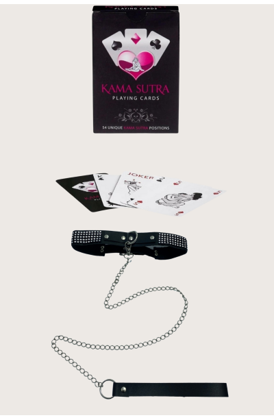 Sexi Görselli Oyun Kartı Tasma ve ikili Set  model BK1101