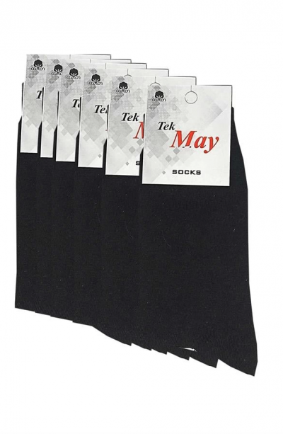 Siyah Erkek Çorabı Tek- May Komet 6 lı