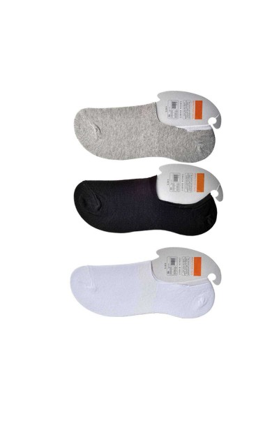 Siyah Gri ve Beyaz Erkek Babet Çorap 9 çift