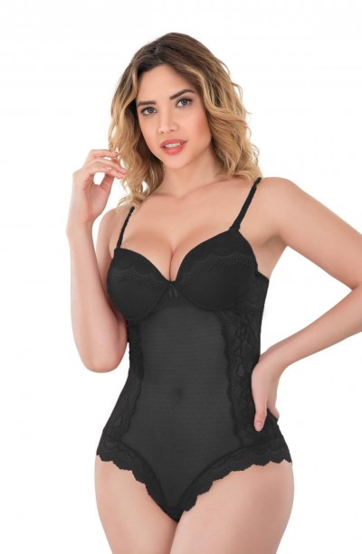 SİYAH MI Emay 176 Dantelli Body