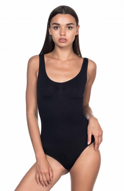 SİYAH MI Emay 1924 Soft Kalın Askıllı Çıtçıtlı Body