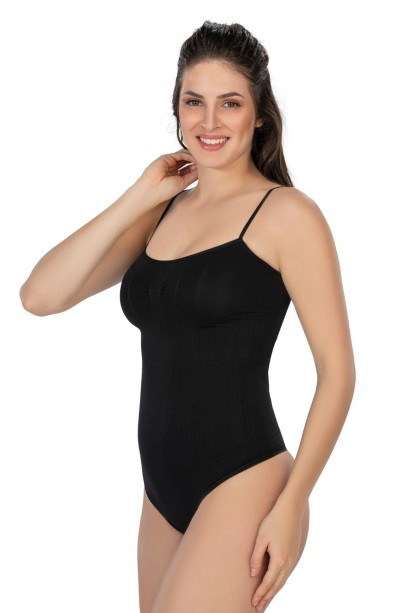 SİYAH MI Emay 1927 İp Askıllı Ripli String Body
