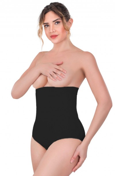 SİYAH MI Emay 2080 Yüksek Bel Çıtçıtlı Slip Korse