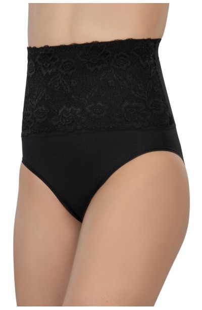 SİYAH MI Emay 2090 Önü Dantelli Yüksek Bel Slip Korse
