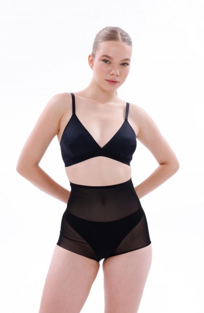 SİYAH MI EMAY 2706 Lazer Tül Slip Hayalet Korse