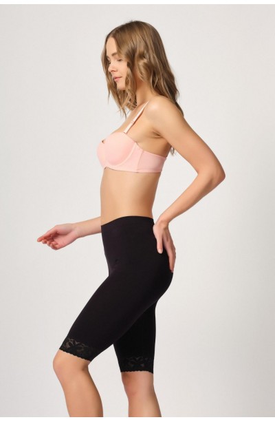SİYAH MI Emay 3004 Soft Uzun Paça Dantel Boxer