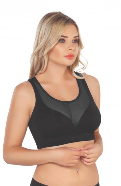 SİYAH MI Emay 4028 Seamless Tül Toparlayıcı Büstiyer