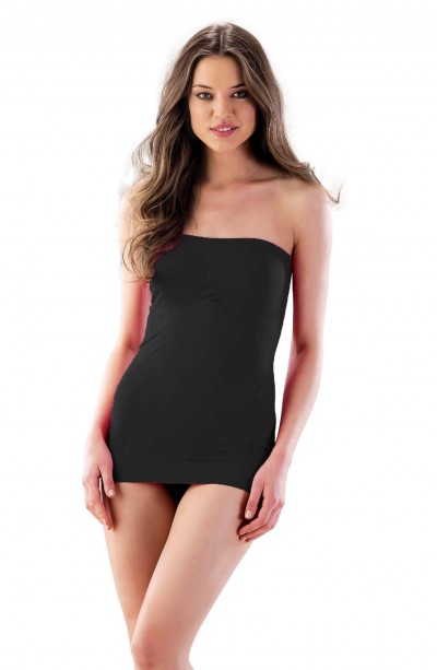 SİYAH MI Emay 5005 Soft Desenli Straplez Atlet