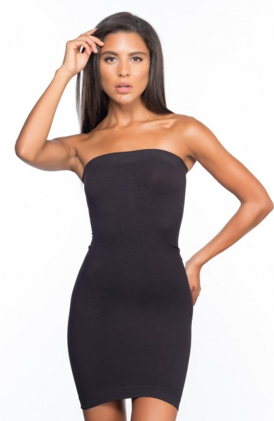 SİYAH MI Emay 5065 Straplez Elbise Korse
