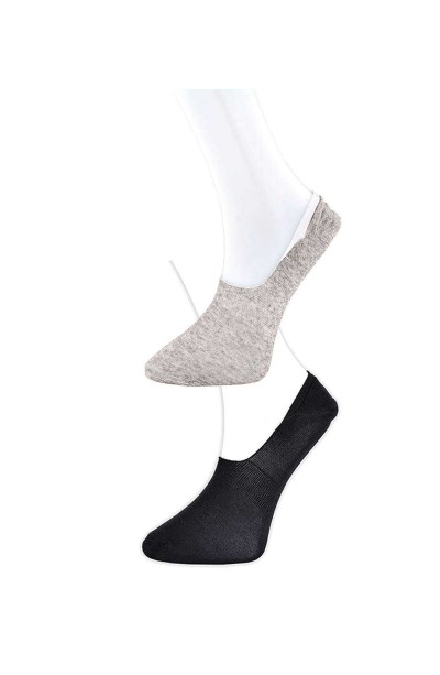 Siyah ve Gri Erkek Babet Çorap 15 çift