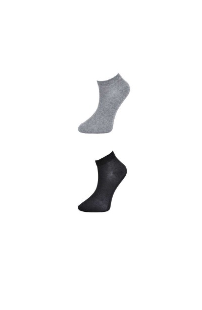 Siyah ve Gri Kadın Bilek Çorap 3 çift