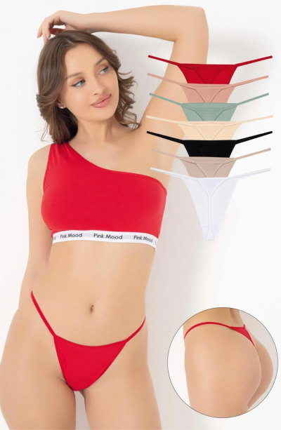 Süprem Penye Tanga Külot 3lü Model RenkliModellerimiz 83024-7Lİ