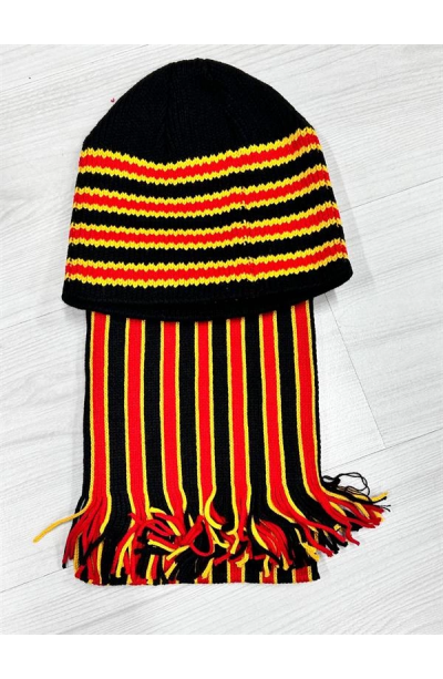 Taraftar Atkı Bere Sarı Kırmızı