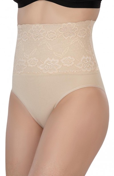 TEN MI Emay 2090 Önü Dantelli Yüksek Bel Slip Korse