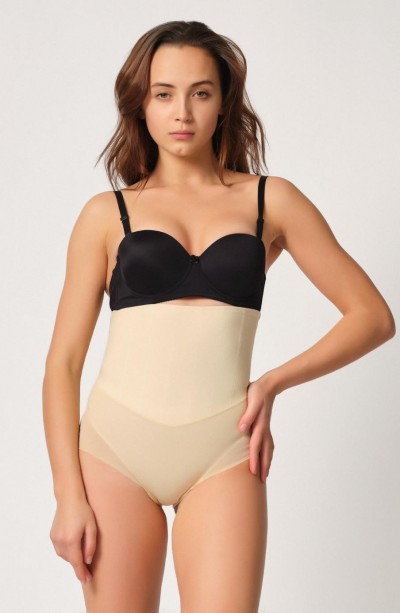 TEN MI Emay 2945 Tül Karyokalı Slip Lazer Korse