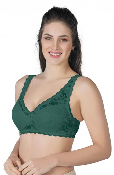 YEŞİL MI Emay 188 C Pedli Dantelli Telli Toparlayıcı Sütyen